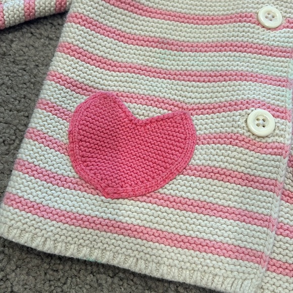 Baby Gap Pink Striped Sweater, 6-12 months - Picture 2 of 5